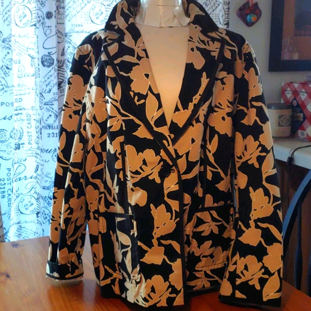 Liz Claiborne 18W lightweight Floral Print Jacket